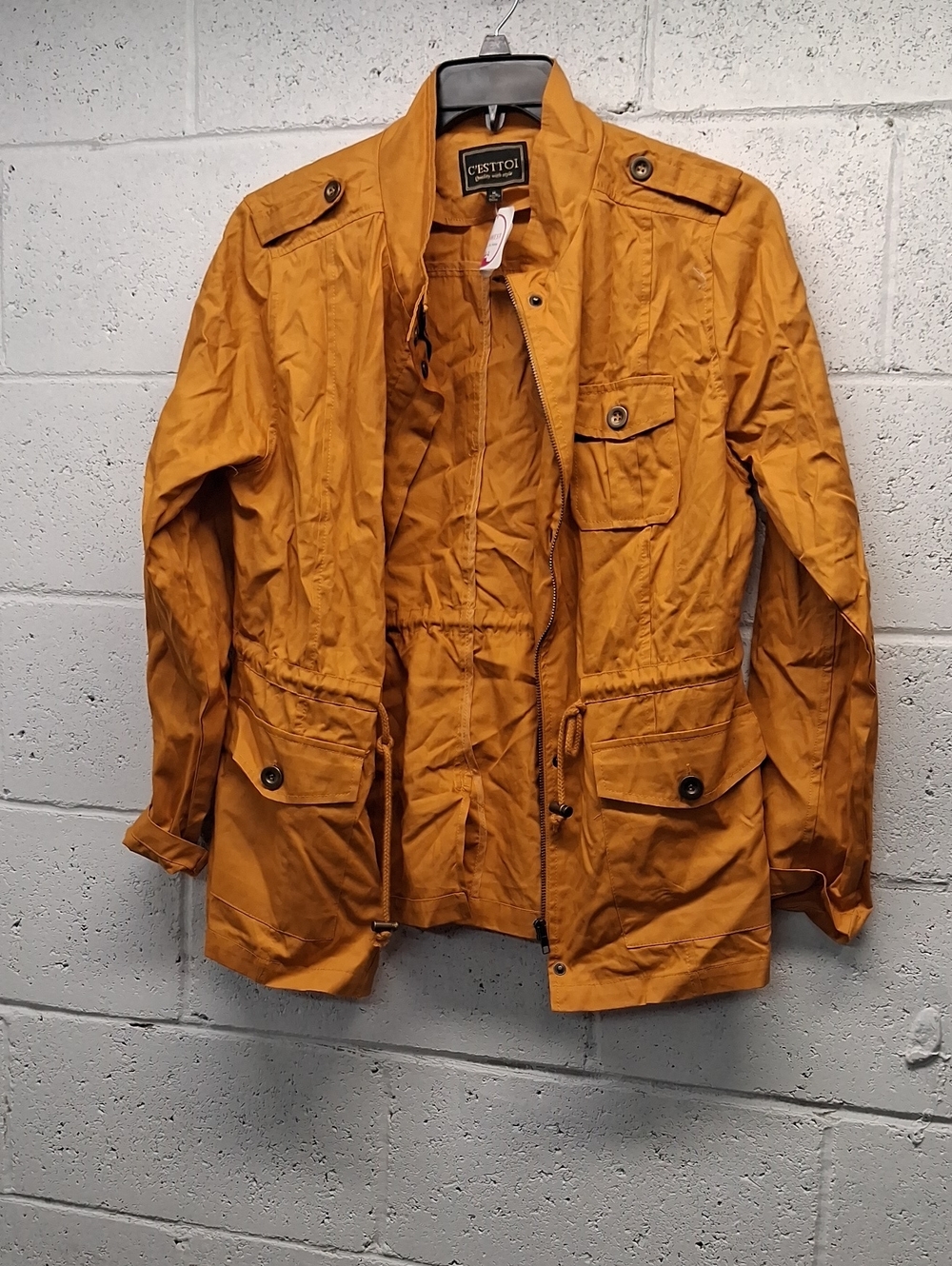 NWT C'esttoi Mustard Yellow Utility Jacket